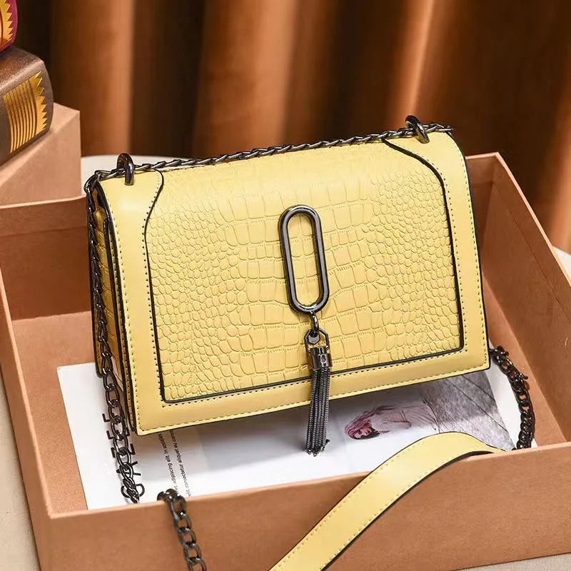 womens designer luxury handbag 2021 fashion new high quality pu leather women handbags crocodile pattern shoulder messenger bag free global shipping