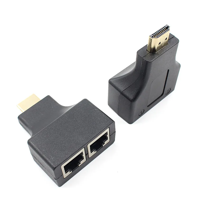 1 пара HDMI-совместимый двойной удлинитель RJ45 CAT5E CAT6 UTP LAN Ethernet ретранслятор-адаптер