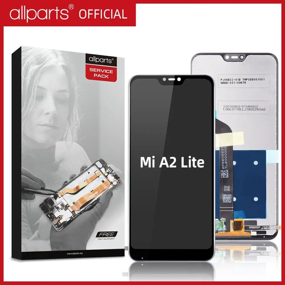 Дисплей для Xiaomi Mi A2 Lite 6 Pro LCD в сборе с тачскрином на рамке Оригинал 5.84''