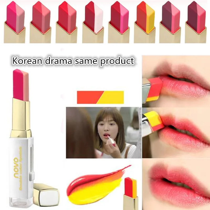 1 шт. макияж Двойной градиент губная помада блеск для губ корейский эффект два