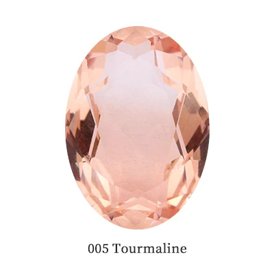 005 Tourmaline Розовый овальный Турмалин цветной горный хрусталь кристалл K9 стекло для изготовления ювелирных изделий точечный кристалл для рукоделия клей на одежде одежды - Цвет: 005 Tourmaline