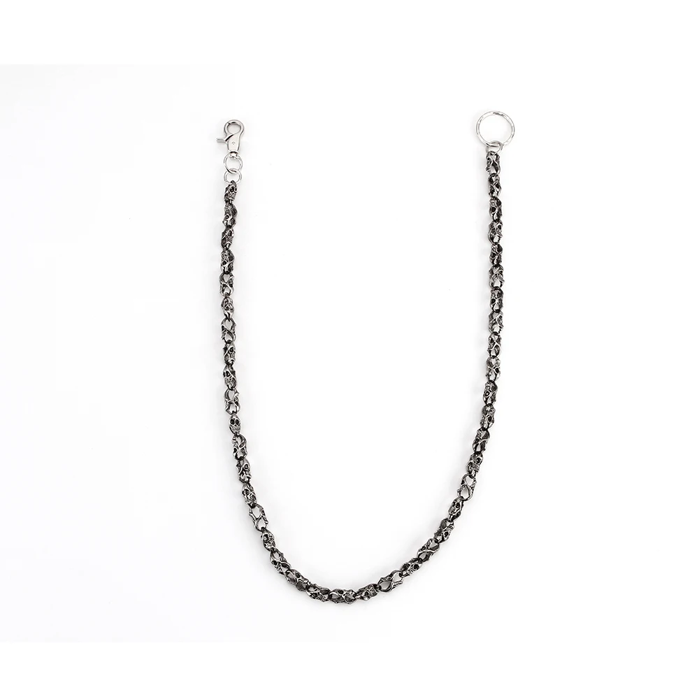 2021 новые 79 см полный череп прямые джинсы мужской бумажник Ремни Серебряный