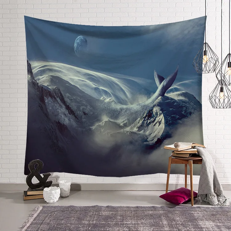 

Nordic I Ocean Hanging Cloth Art Wall Tapestry Tapestry Home Decoration Whale Series Decorative Cloth tapestry wall hanging