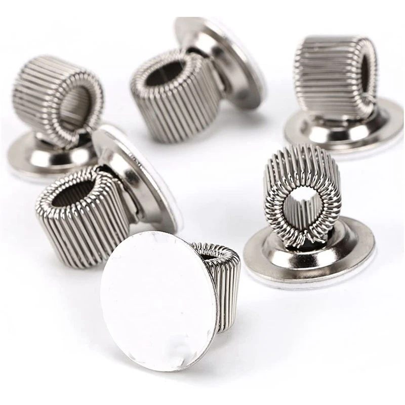 

HOT-12 PCS Stainless Steel Pen Pencil Holder Clips with Adjustable Spring Loop Self Adhesive Pen Clip Holder