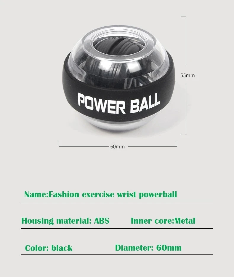 Усилитель мощности запястья мяч гироскоп тренажер спиннинг ротор светодиодный