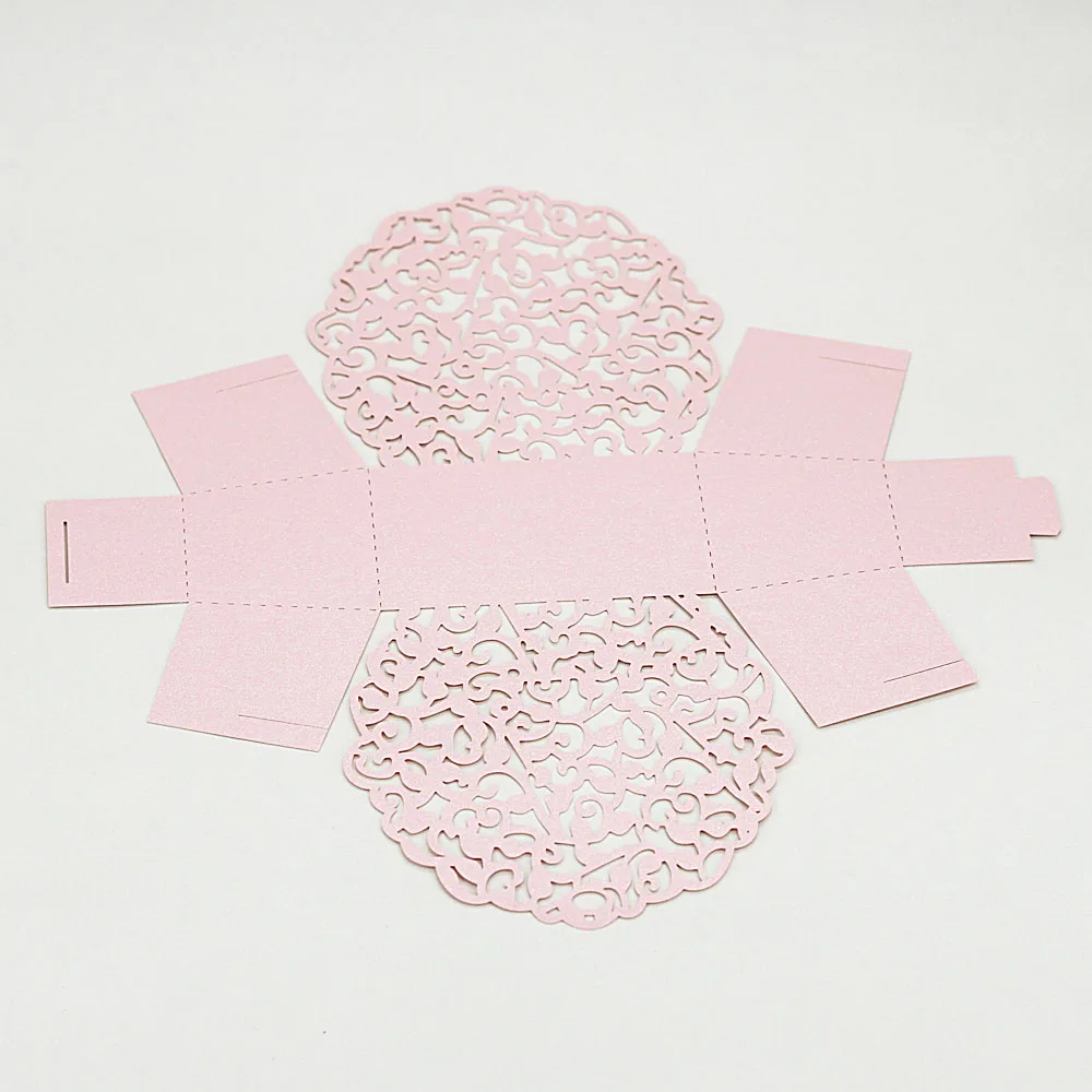 20шт Романтический лазерной резки коробка конфет на свадьбу Подарочная жемчужная