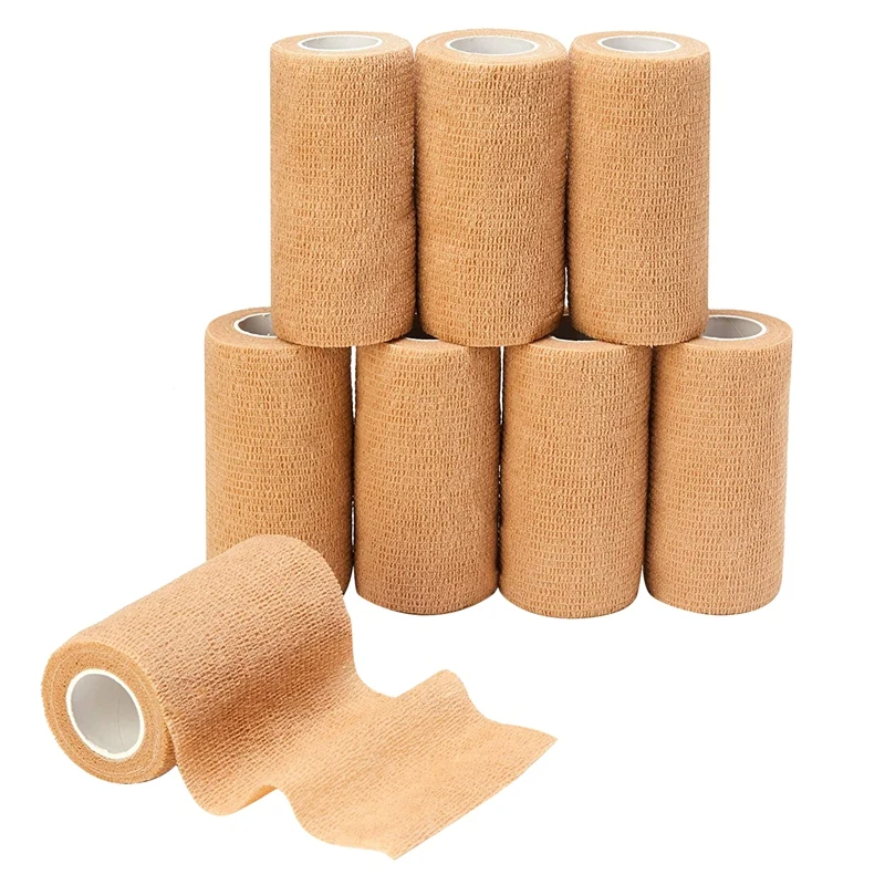 

Cohesive Bandage Self Adherent Wrap 4 Inches x 5 Yards for First Aid Sports Protection and Wrist Ankle Sprains Swelling
