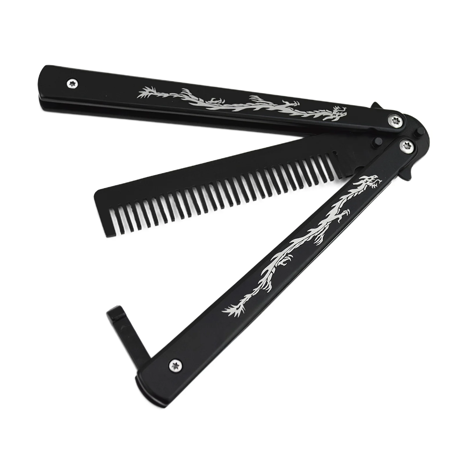 

Training Folding Knife Outdoor Camping Practice Comb Stainless Steel Folding Multi-Tool Ractice Butterfly In Knife Trainer