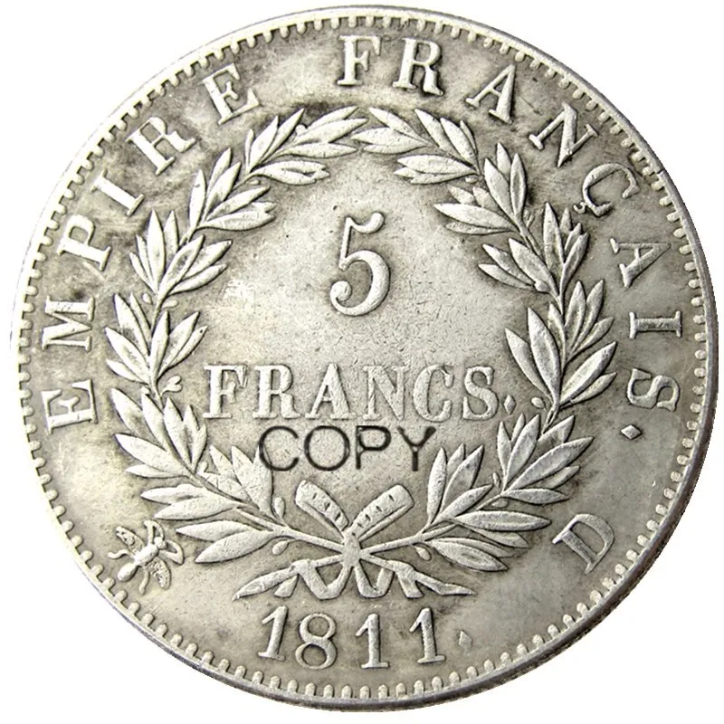 Франция 5 франков 1811 12 шт различных Mintmark посеребренные копии монет - купить по