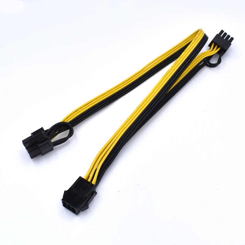 10 шт./лот PCI Express 6pin до 2 X PCIe 8 (6 + 2) pin Материнская плата GPU VGA Y splitter Hub Кабель