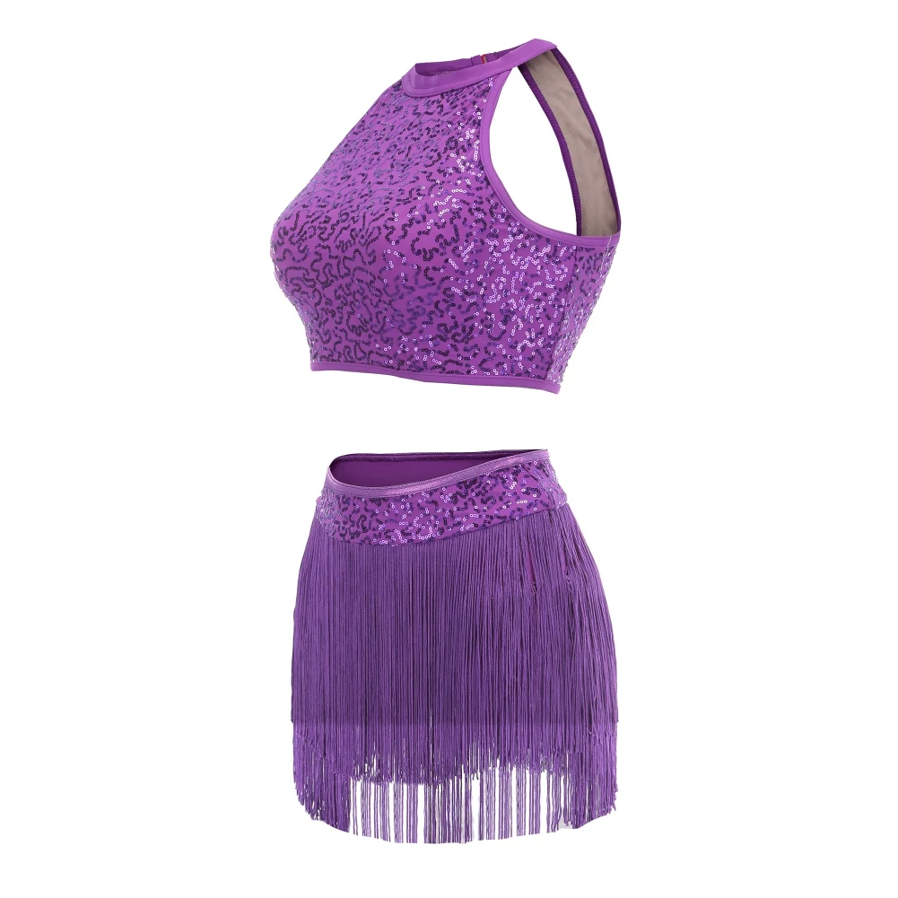 

Kids Women Split Body Suit Dance Lace Sleeveless Ballet Suit Crop Top Booty Shorts Gym Leotard Clothing