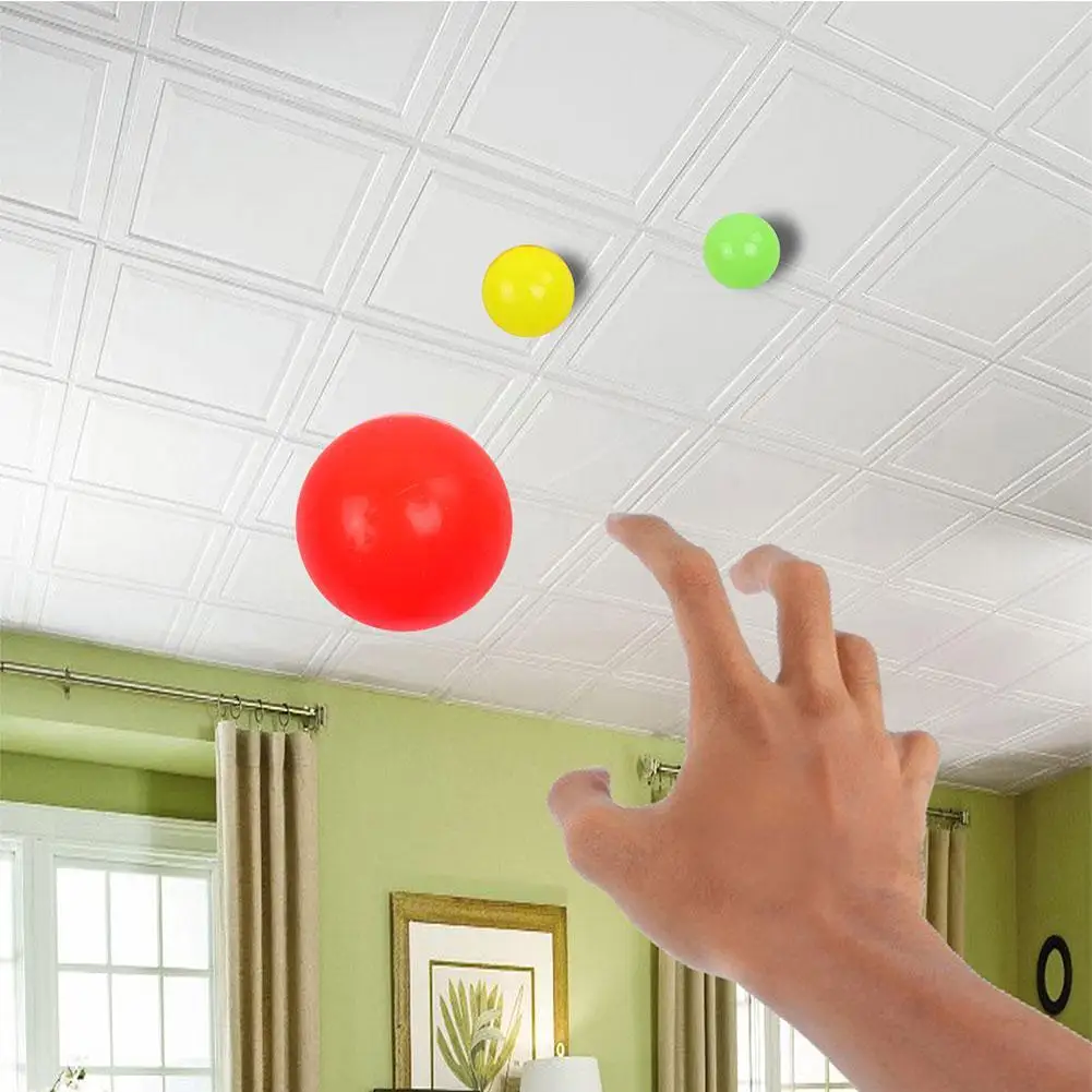 

1 Stick Wall Ball Glowing Ball Squash Sticky Goal Ball Decompression Gadget KidS Relief Gift Novelty Stress Toy Throwing R5X1