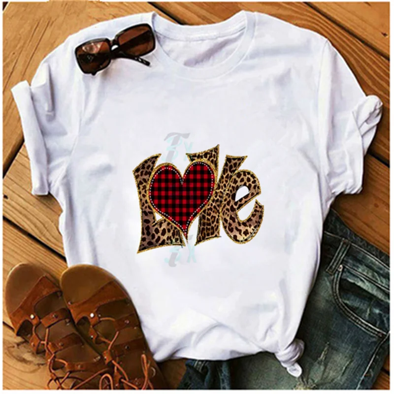 

Women's T-shirt 2020 Summer Women's Thanksgiving Pumpkin Print Short Sleeve Leopard Print Casual T-shirt