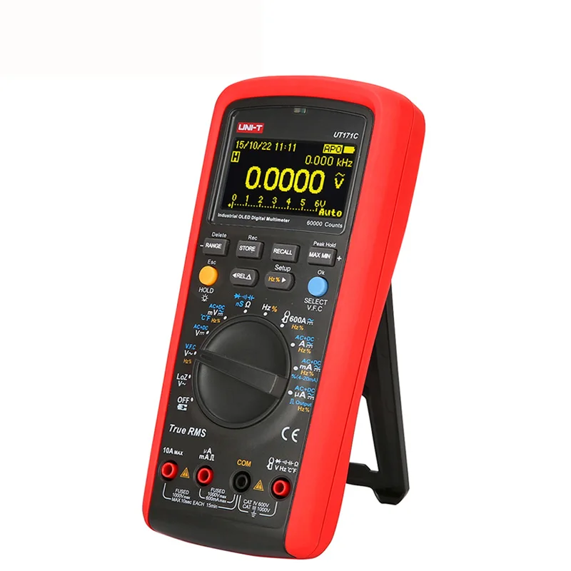 UNI-T UT171C промышленный 59999 отсчетов истинный среднеквадратичный Цифровой мультиметр приемопередатчик/сопротивление 60 м/емкость 60mF тестер