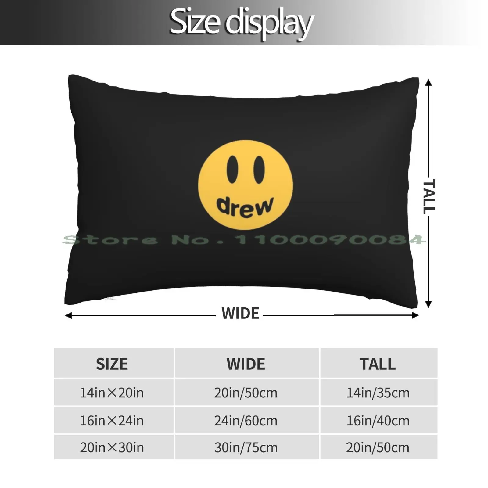 Наволочка для подушки 20x30 50*75 дюймов