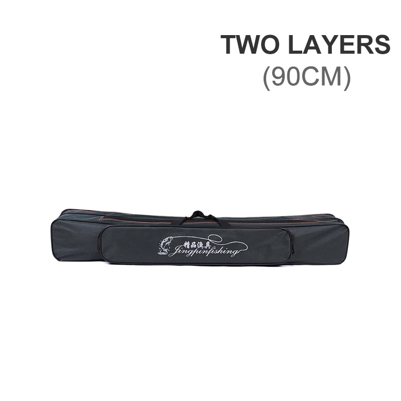 Black 90 cm Новые сумки для рыбалки 2 Слои многофункциональная сумка для рыбалки стержень катушки Lure нейлон хранения Полюс Карп рыболовные снасти Чехол XA40G - Цвет: Black 90 cm