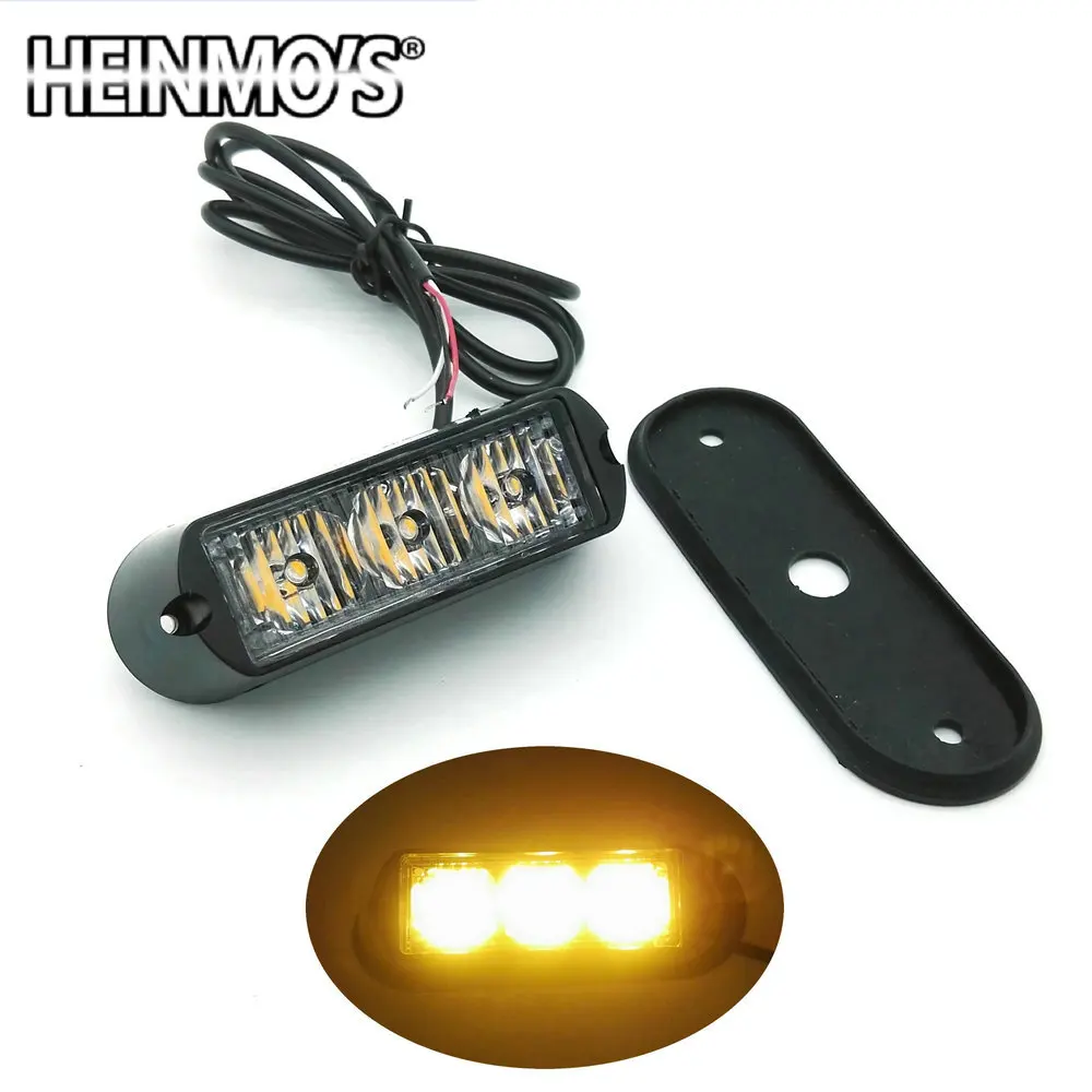 

3 Вт налобный фонарь на 3 светодиодах 12V 24V автомобиль грузовик вспышка противотуманная фара светильник, аварийный Предупреждение светильни...