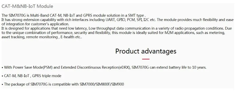 SIMCOM SIM7070G SIM7070 SMT многополосный CAT-M и nb-iot модуль, совместимый с SIM7000/SIM800F/SIM900