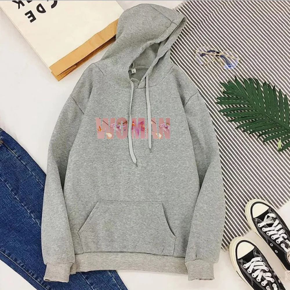 

Fashion Floral Woman Sweatshirt Women Harajuku Fashion Hoodies Women 2021 Pink Letter Pullovers Gothic New