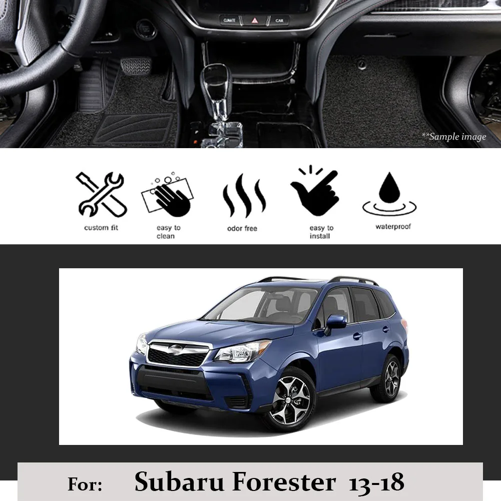 4Pcs Front Rear Car Floor Mat Mats For Subaru Forester 2014 2015 2016 2017 2018 LHD Anti-slip Liner Custom Carpet Odorless Pad | Автомобили