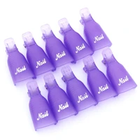 10pcslot plastic nail art soak off cap clip uv gel polish remover wrap nail tools cleaner soakers set by dhl 100sets