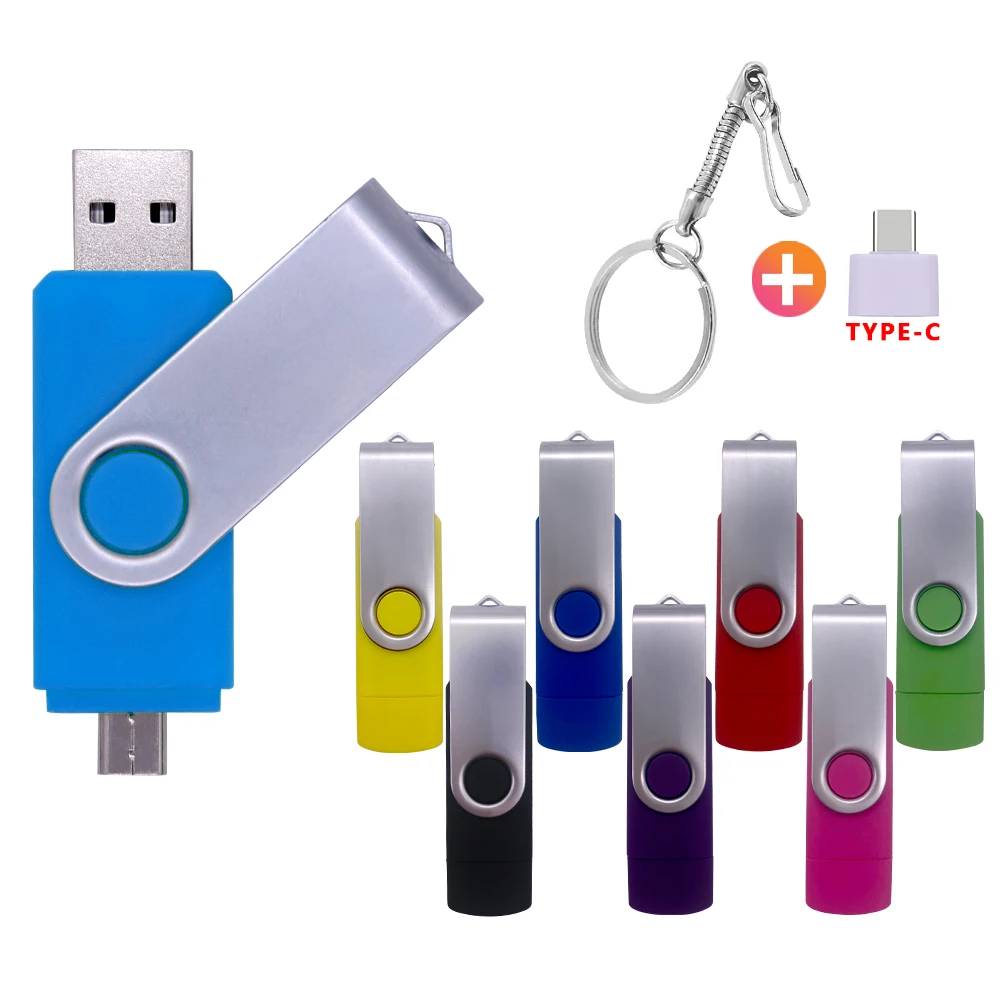 

High Speed 3 IN 1 Type-C USB 2.0 Flash Drives Pendrive Usb Key OTG USB Flash Drive 2.0 64GB 32GB 16GB 128GB Pen Driver Cle USB