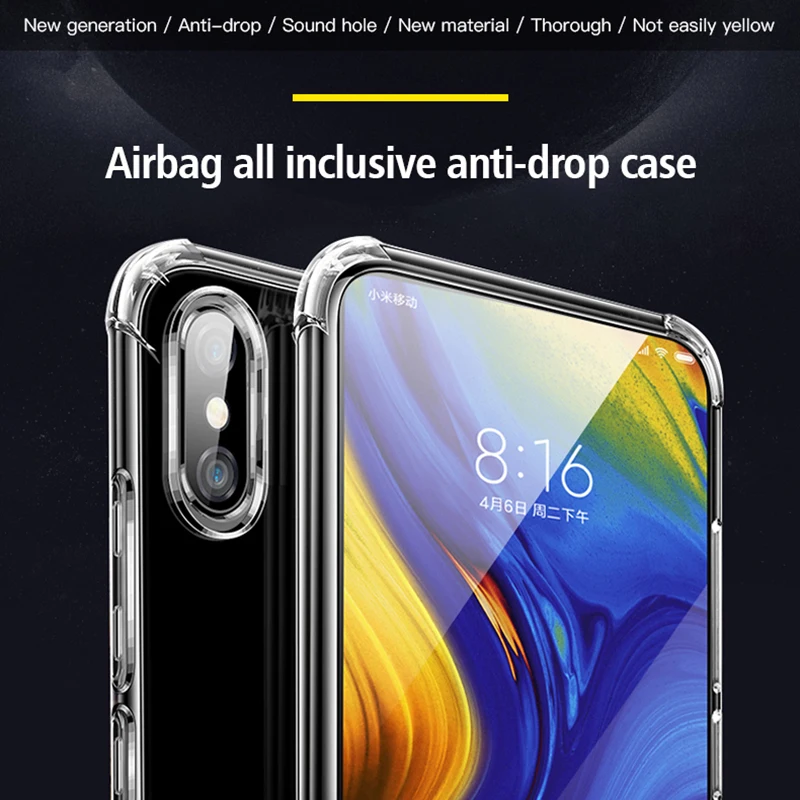 Противоударный силиконовый чехол для телефона Redmi Note 7 5 6 Pro мягкий прозрачный