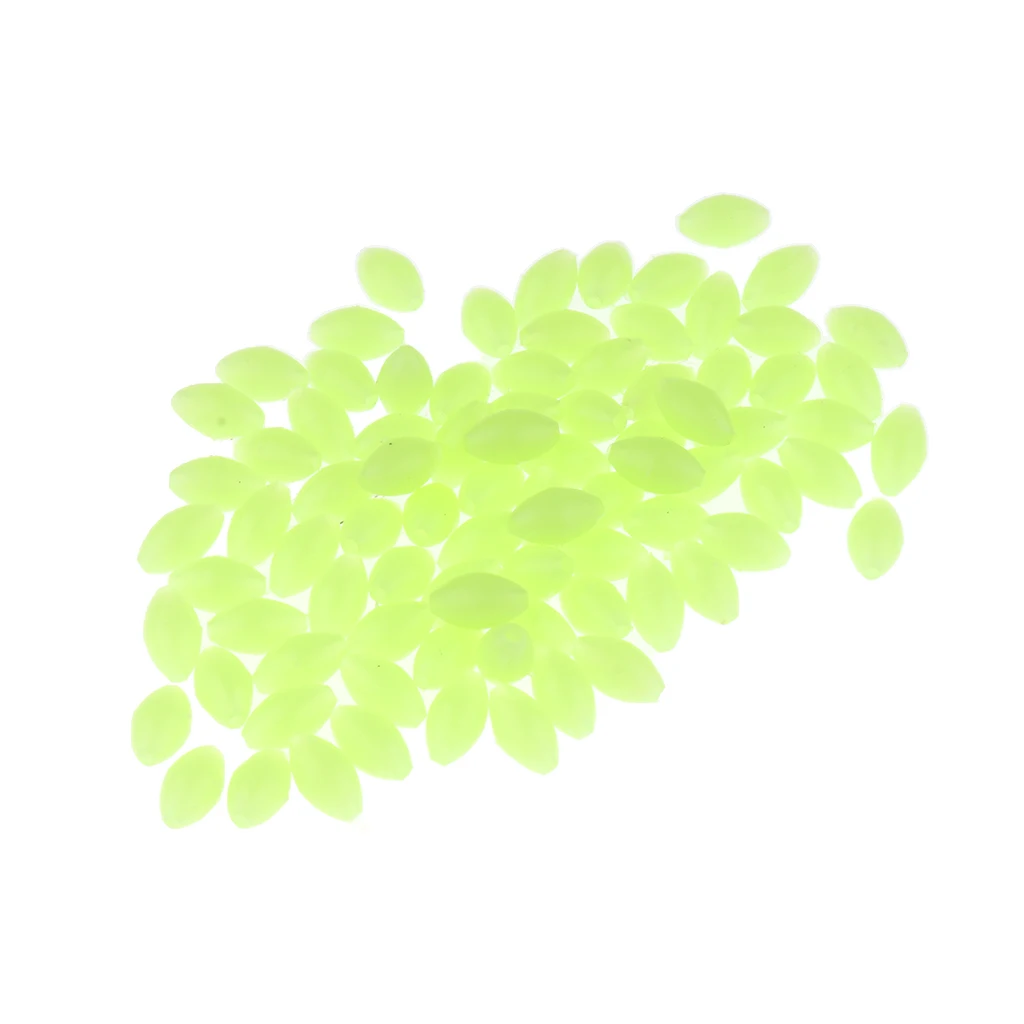 

100pcs/box Luminous Fishing Beads Hard Plastic Round Shaped Fishing Beads Assortment Fishing Lures Line Tackle