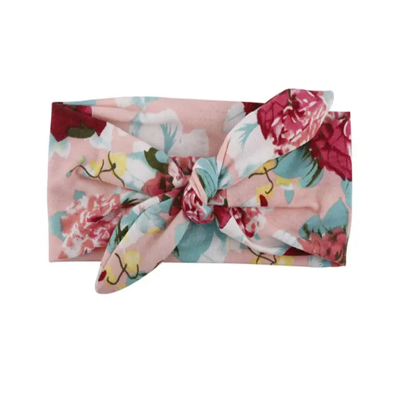 Cinta el&aacute;stica para el pelo para reci&eacute;n nacido, bandana Bohemia colorida para beb&eacute;, tocado bonito y dulce, lazo-5