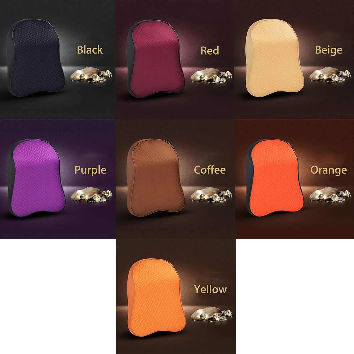 3D Memory Foam Car Neck Pillow Head Rest Soft Breathable Seat Headrest Pad Neck Rest Seat Headrest Accessories Massage Cushion