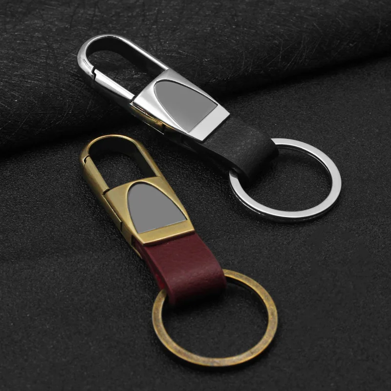 

Trendy men's Leather Key Chain Metal Waist Hanging KeyChain Key Ring Jewelry Best Gift