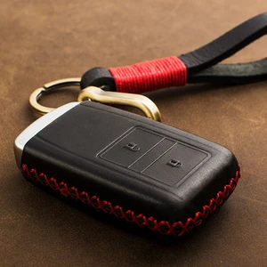 1 Pcs Genuine leather Car Smart Key Fob Cover Key Case Shell For Acura MDX RDX RLX ILX TLX Remote Jacket 2018 2019 Car Styling