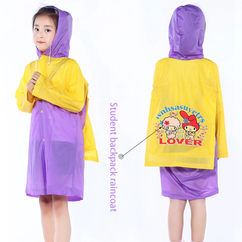 дождевик детский для мальчиков и девочек школьные сумки дождевики непромокаемый