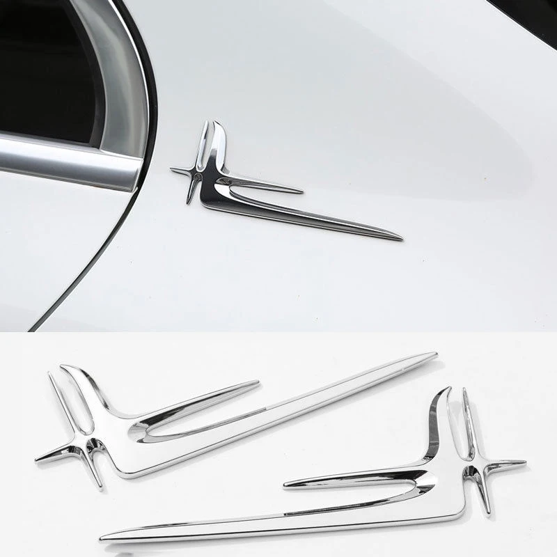 

2Pcs Lengthened Standard Sticker Accessories Replacement Set Silver Durable
