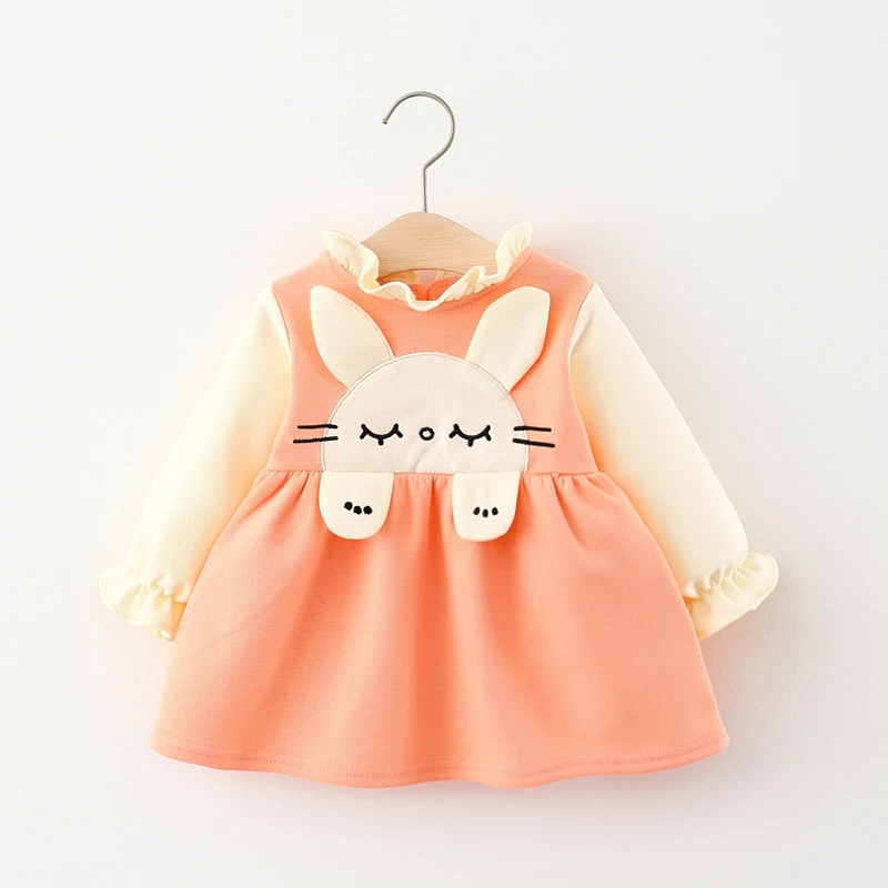 

Baby Girls Casual Dress Autumn Sweet Animal Print Comfortable Breathable Dress for Girl Kids Princess Dresses Children Clothing