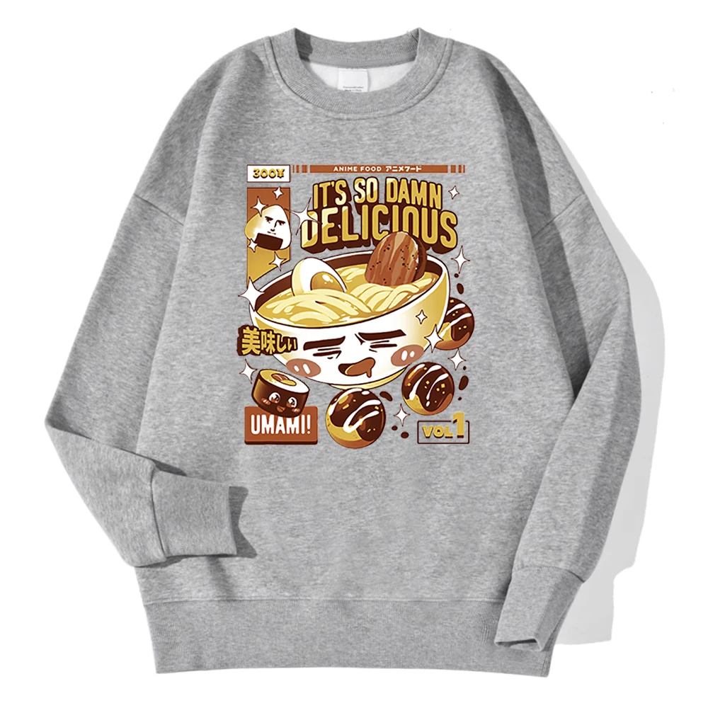 

Sweatshirt Egg Ramen Personalized Print New Sweatshirts Womens Loose Warm Women O-Neck Hoodies Hip Hop Vintage Hoody For Girls