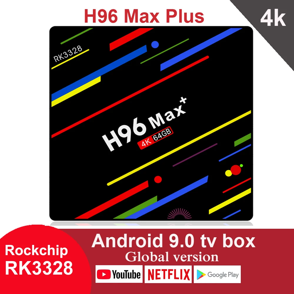H96 Max Plus Smart Android 9,0 tv Box 4 ГБ 32 ГБ 64 Гб RK3328 медиаплеер 4K голосовой помощник Google Netflix Youtube H96MAX 2GB16GB