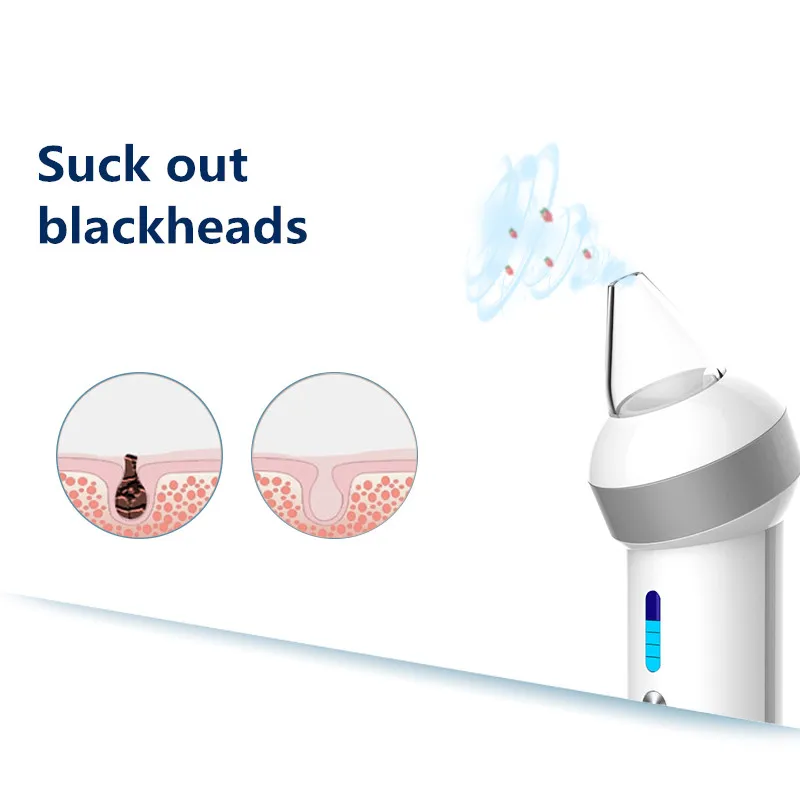 USB Перезаряжаемый ультразвуковой удаления угрей лица пор вакуумный Уход за Кожей