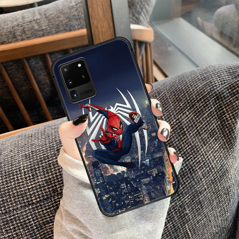 

Spiders Man Super Phone Case Cover Hull For Samsung Galaxy S 7 8 9 10 e 20 FE edge uitra plus Note 9 10 20 black Prime 3D