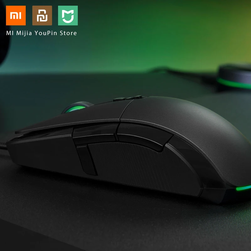 Оригинальная Беспроводная игровая мышь Xiaomi USB 2,4 ГГц 7200 dpi RGB мышь с подсветкой геймер оптический перезаряжаемый компьютер