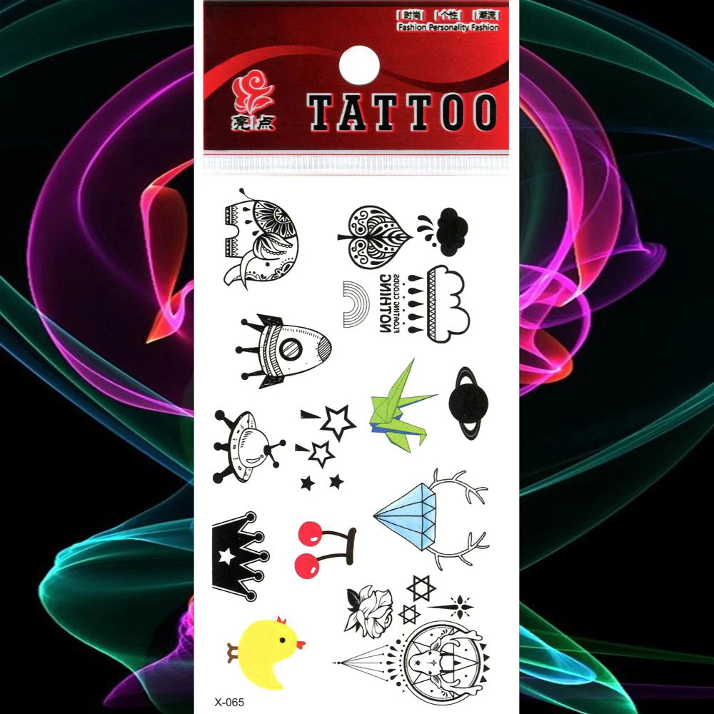 Водонепроницаемый простой стиль Временные татуировки наклейки Милая Корона