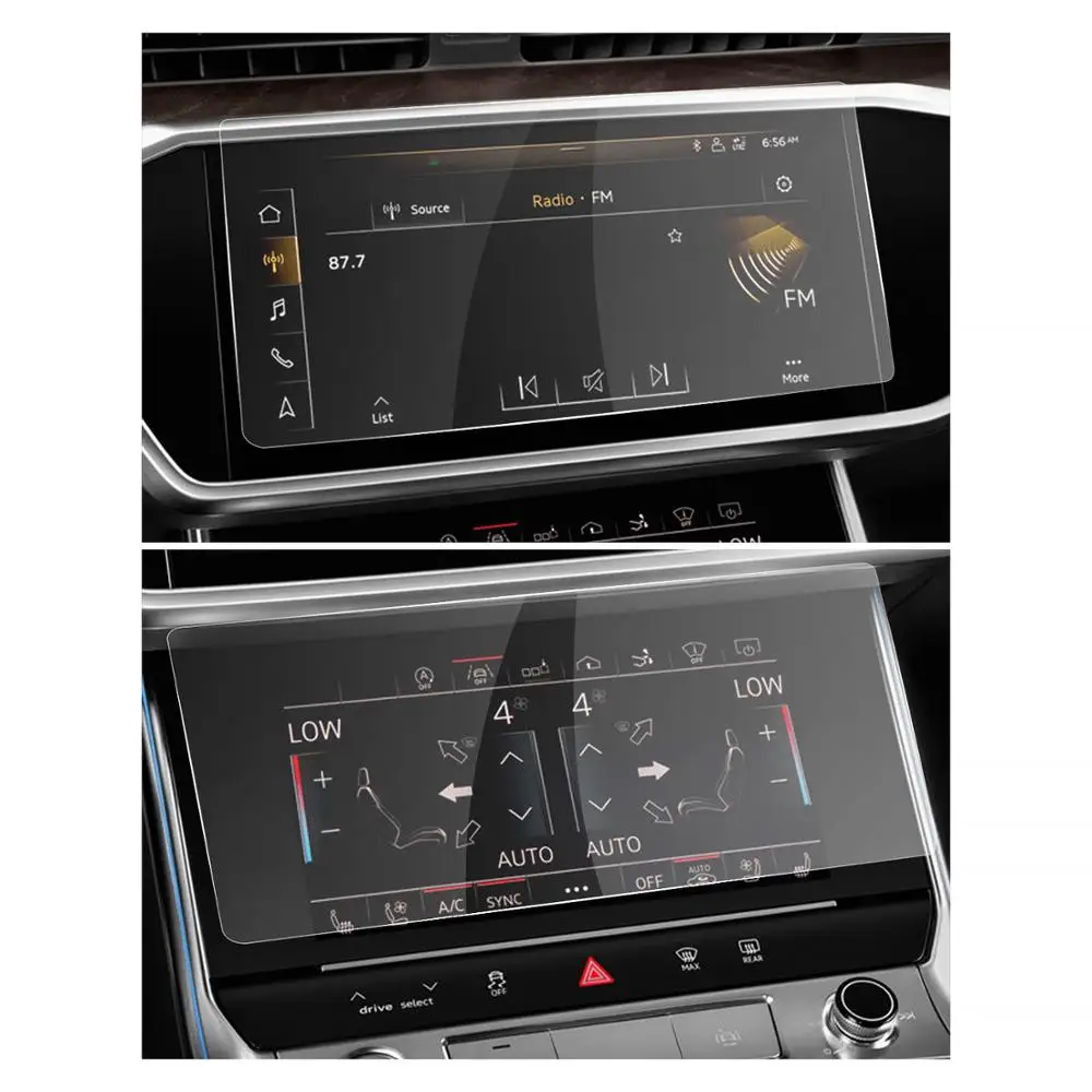 RUIYA 2 шт Защита экрана для Audi A6 A7 2019 2020 Автомобильный мультимедийный сенсорный