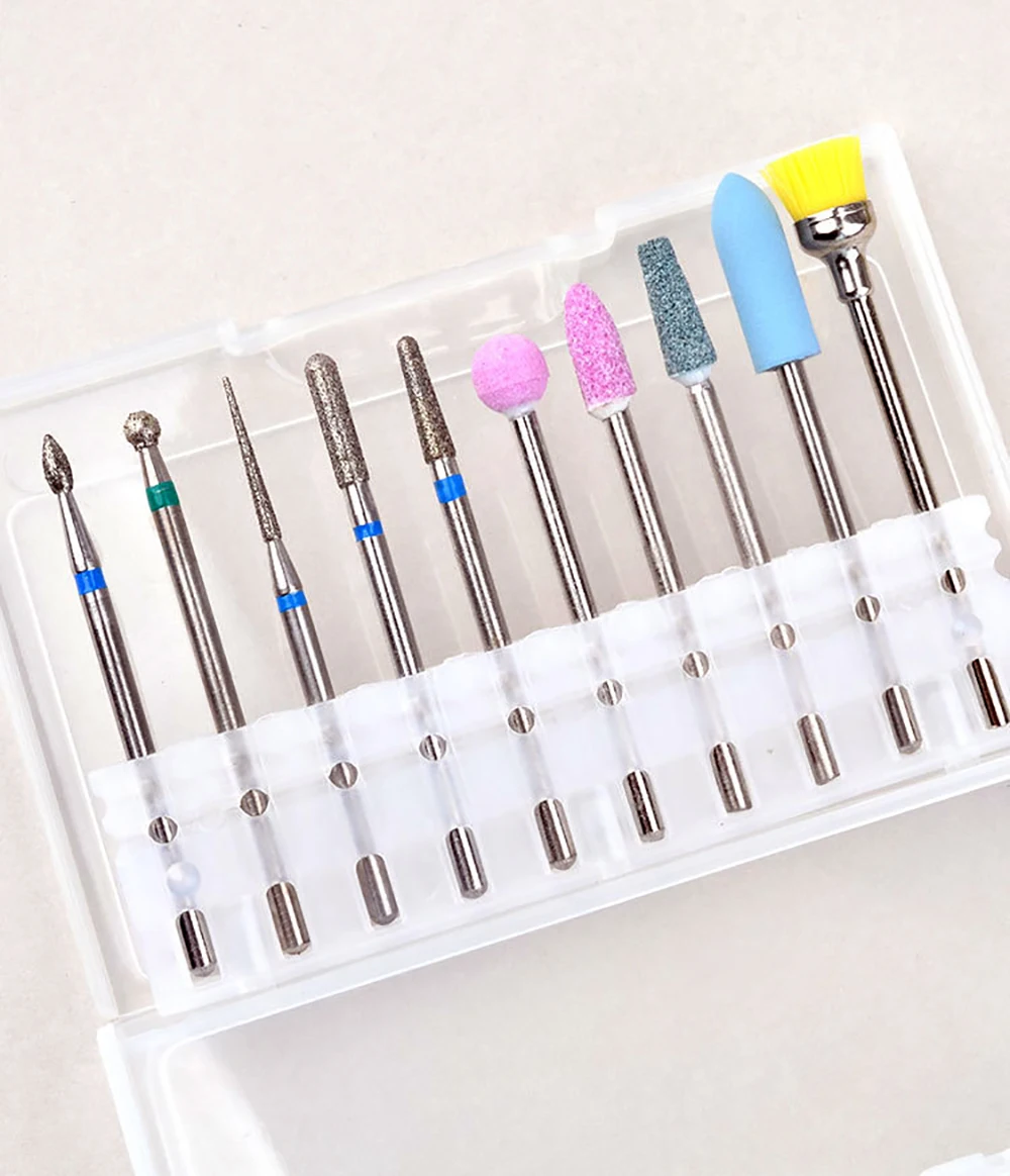 

10pcs/set Milling Cutter For Manicure Tungsten Carbide Nail Drill Bits Mill Cutters For Removing Gel Varnish For Nail Polish