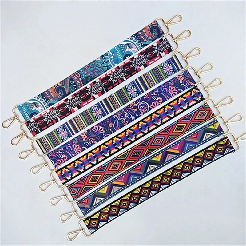 45cm Nylon Bag Strap Woman Colored Straps For Crossbody Messenger Shoulder Bag Belt Accessories Adjustable Embroidered Belts