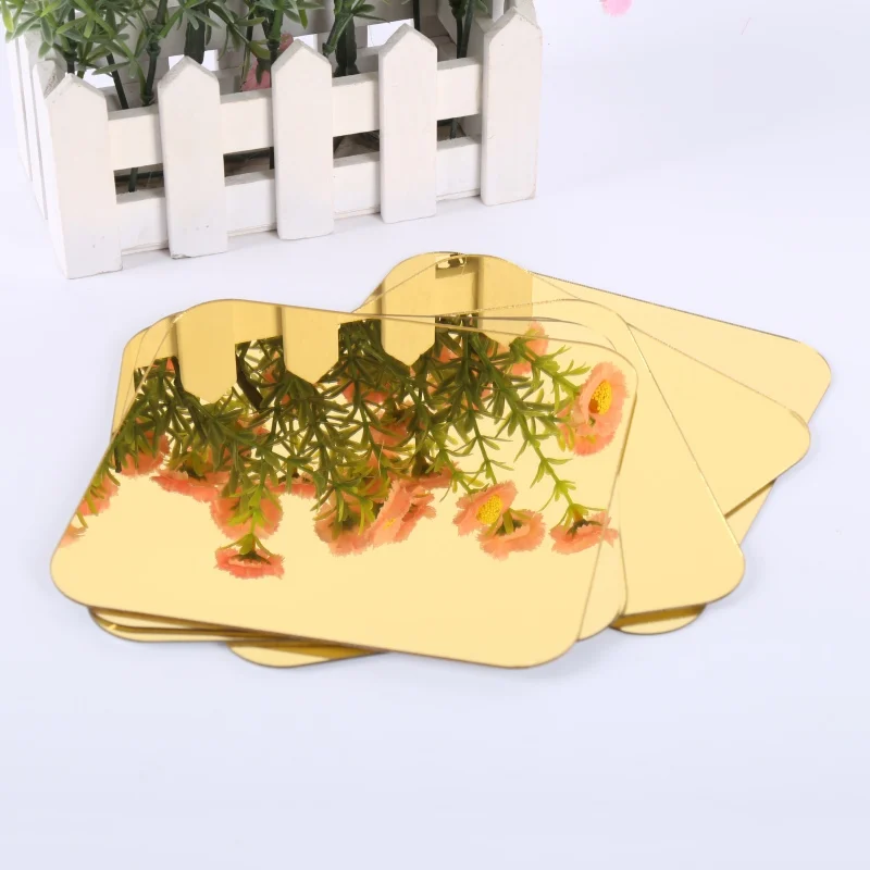 

6Pcs DIY 3D Mirror Wall Stickers 15x15cm Acrylic Wall Mirror Stickers for Kids Room Living Room Home Decor