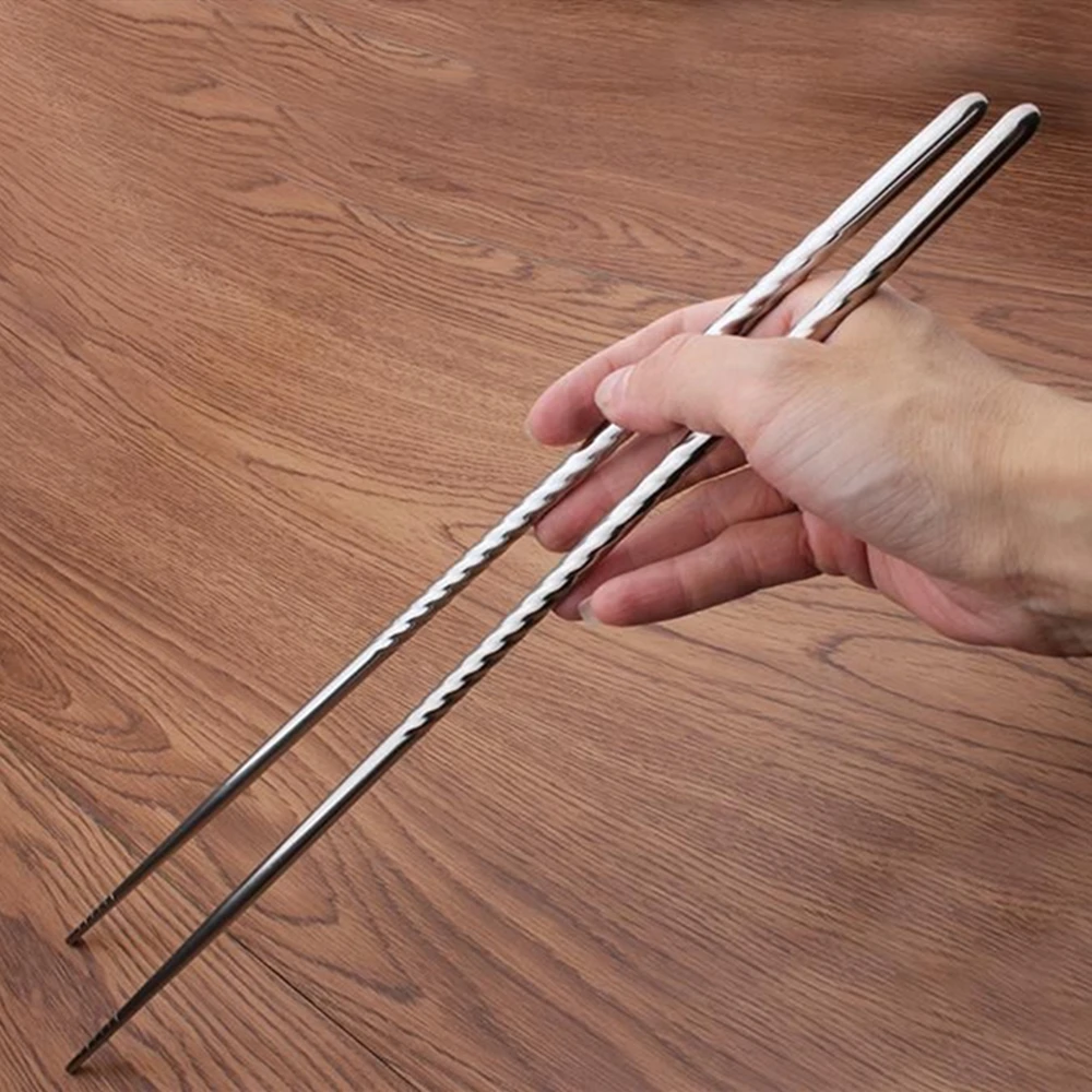 1 пара сверхдлинных палочек для еды из нержавеющей стали палочки суши жарки лапши