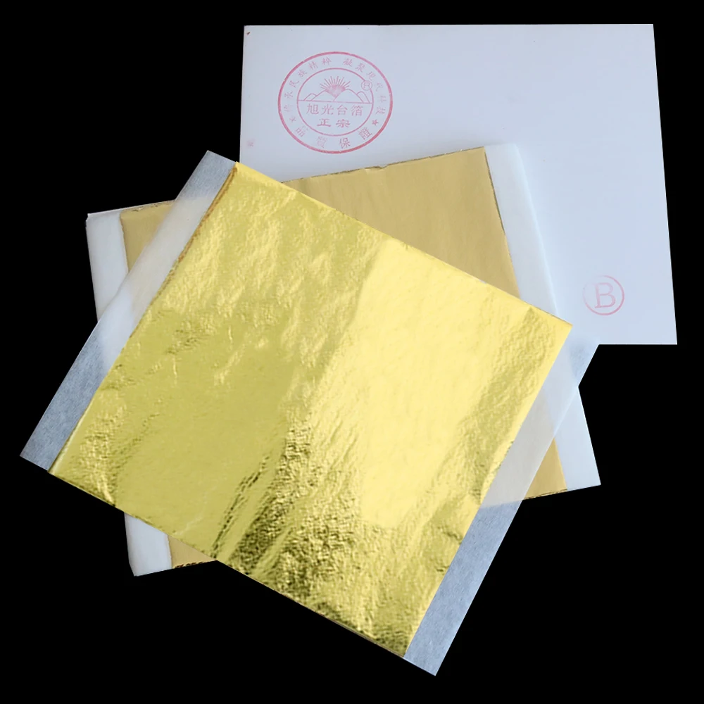 Тайваньский Золотой лист Имитация фольги позолоченная бумага блестящая фольга