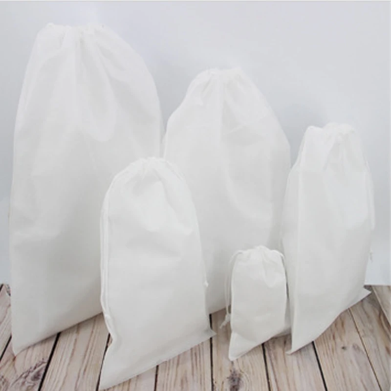 new Drawstring Bags Laundry Home shoe bag to school Pouch Tote Travel string cord Portable Organizer solid simple | Багаж и сумки