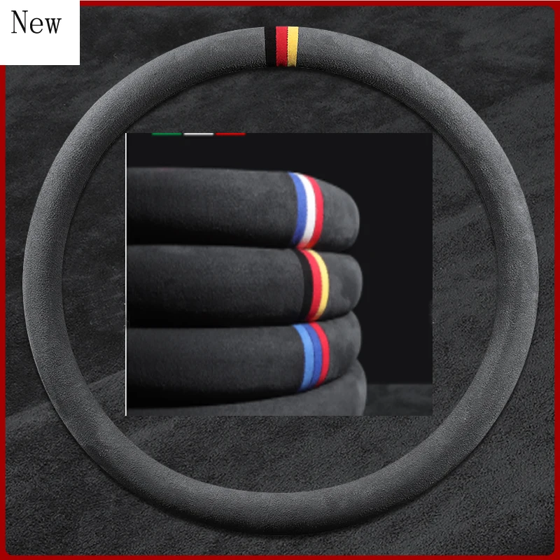 

for Lexus ES200 ES300h RX300 NX LS350 LX UX Universal Steering Wheel Cover Suede 37\38cm All Series Car Accessories