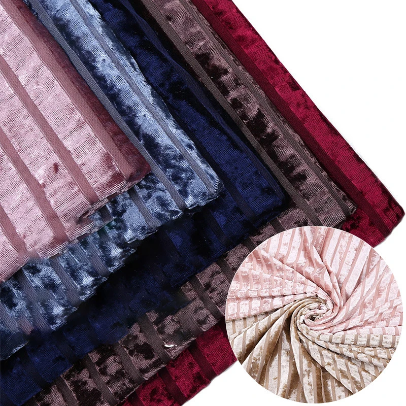 

Elastic Gold Diamond Velvet Drawbar Lce Flower Pit Strip Pajamas Suit Fabric Craft Material With Free Shipping For Needlework
